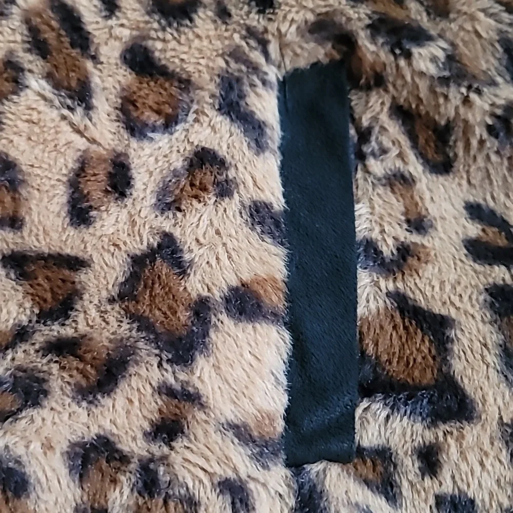 Beauciel vest 3X zip faux fur cabincore baddie animal print - Picture 12 of 13